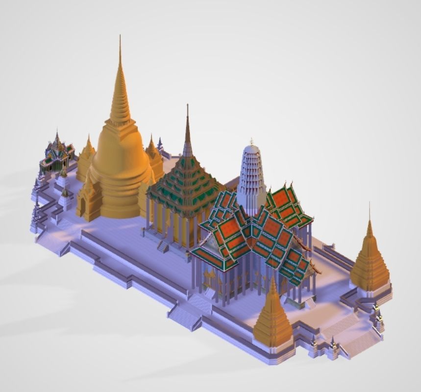 3D Model of Temple of the Emerald Buddha 3D model_3