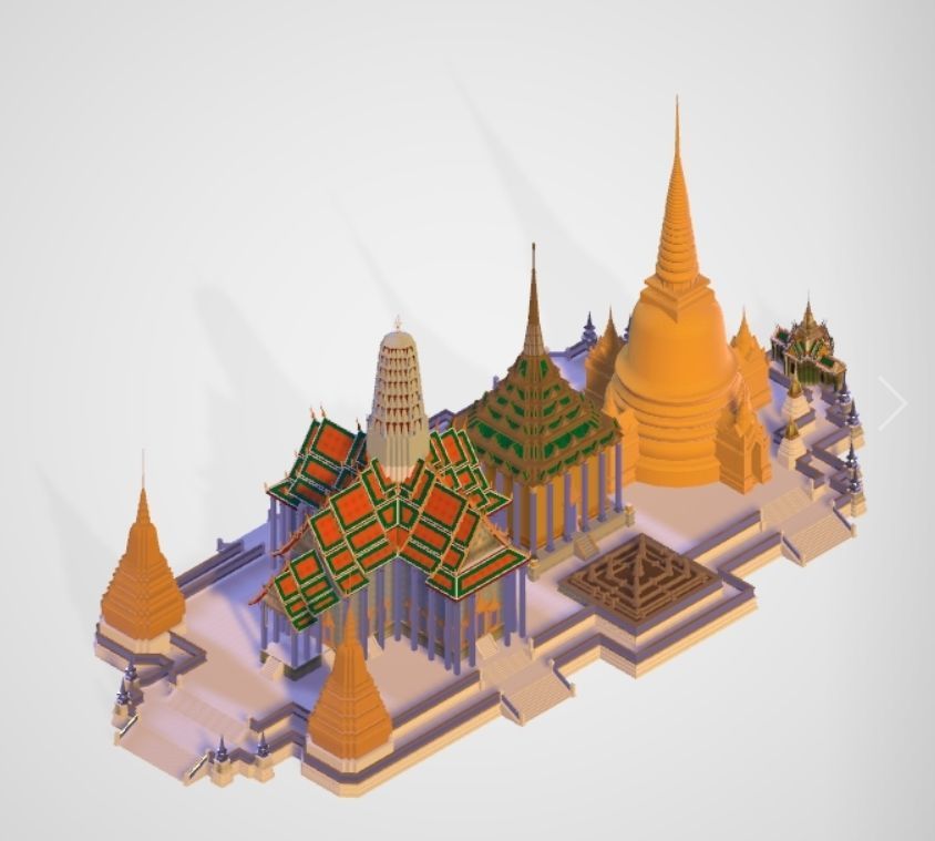 3D Model of Temple of the Emerald Buddha 3D model_4