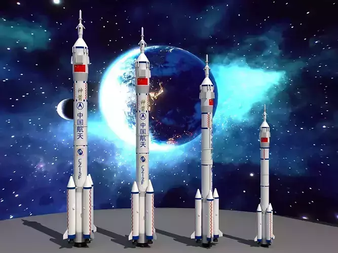 china launch vehicle  3D model