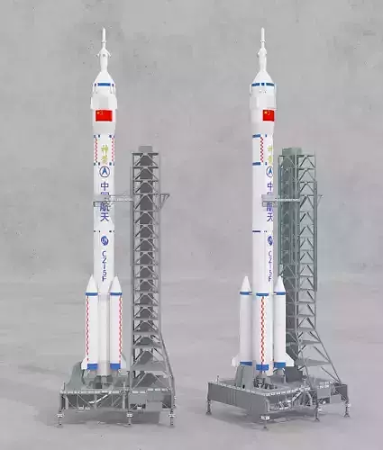 China launch vehicle 3D model