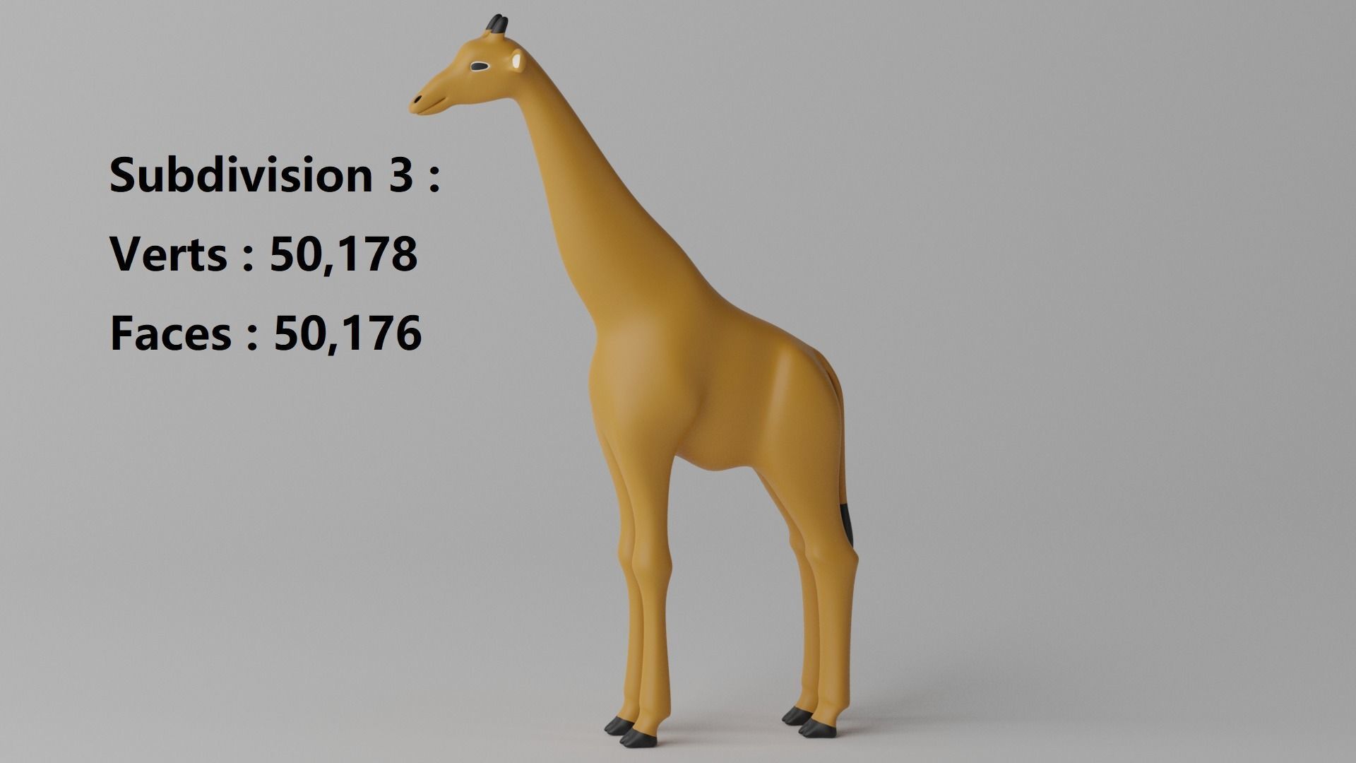 Cartoon Cute Giraffe 3D model_6
