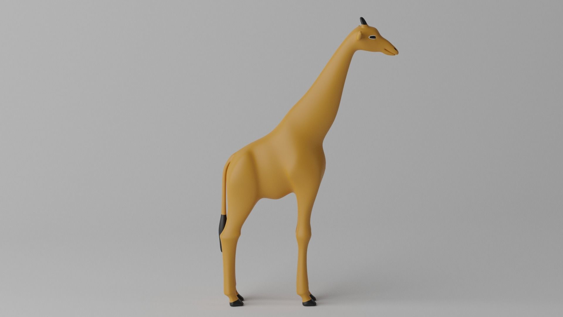 Cartoon Cute Giraffe 3D model_3