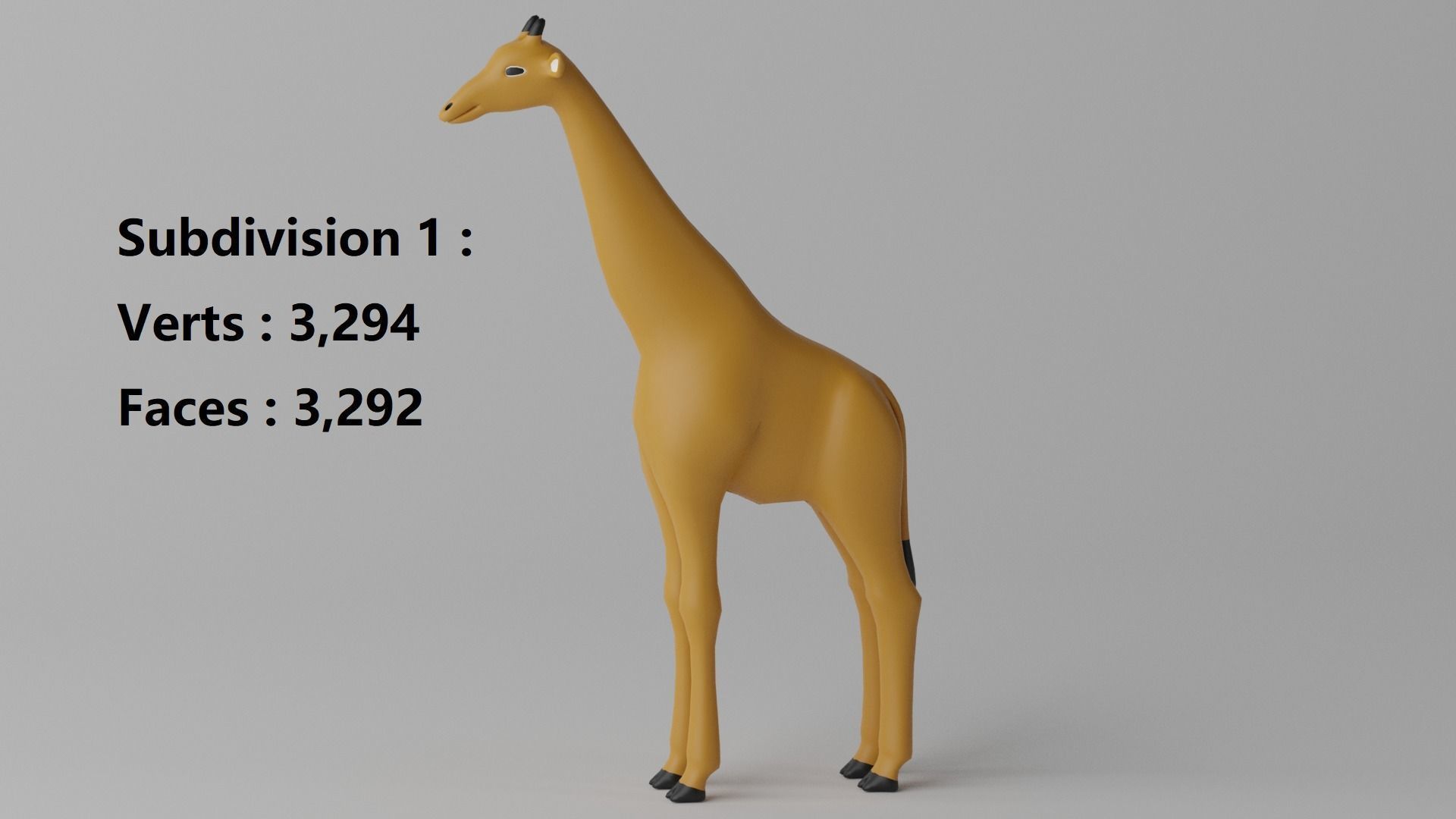 Cartoon Cute Giraffe 3D model_8