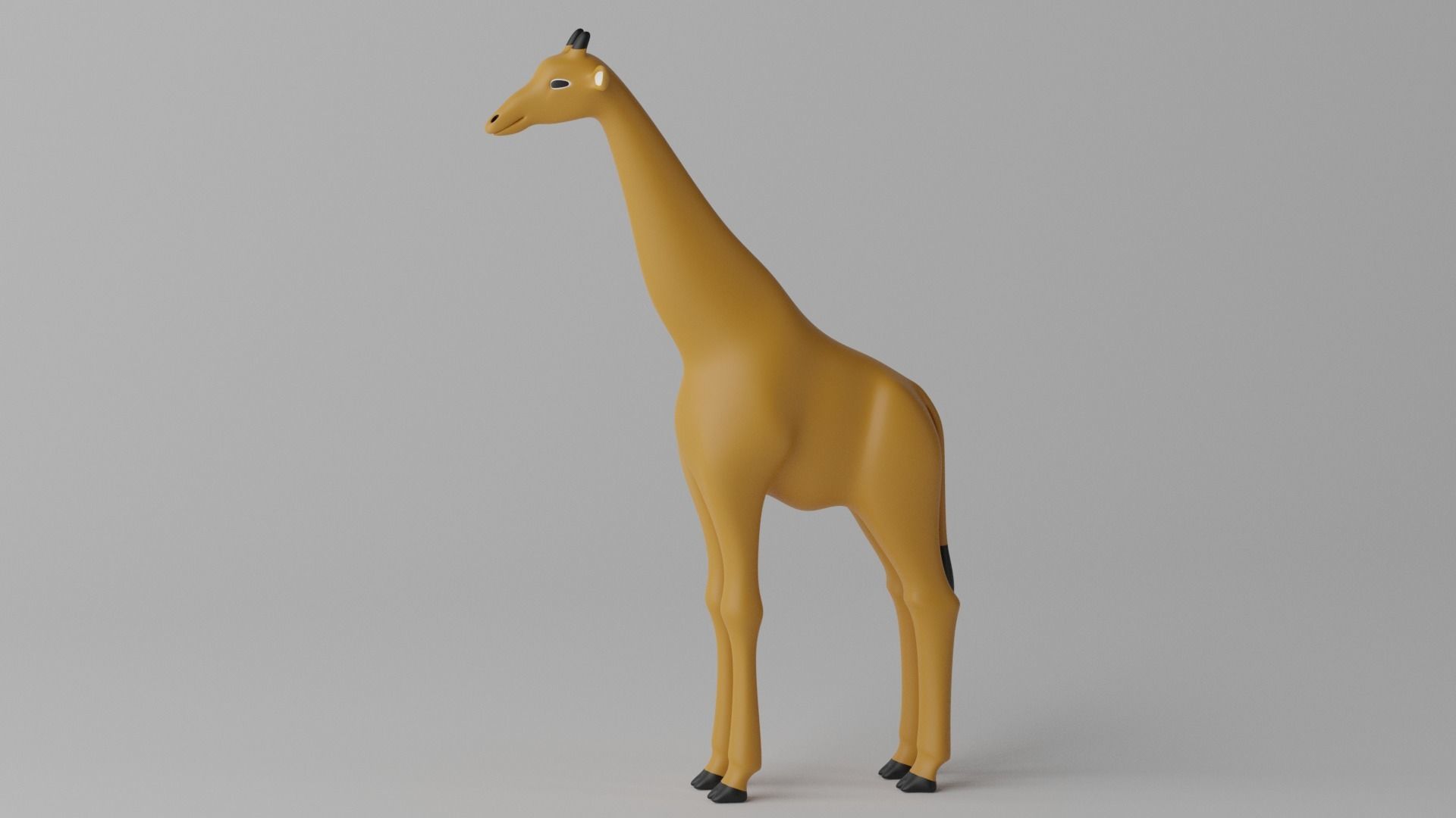 Cartoon Cute Giraffe 3D model_1
