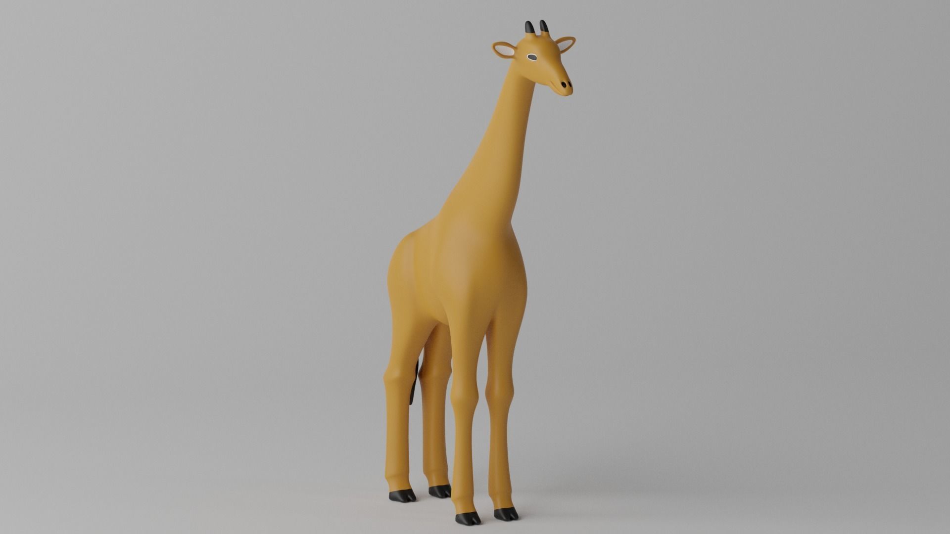 Cartoon Cute Giraffe 3D model_2