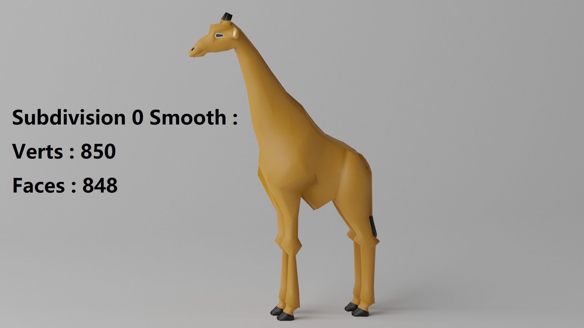 Cartoon Cute Giraffe 3D model_9