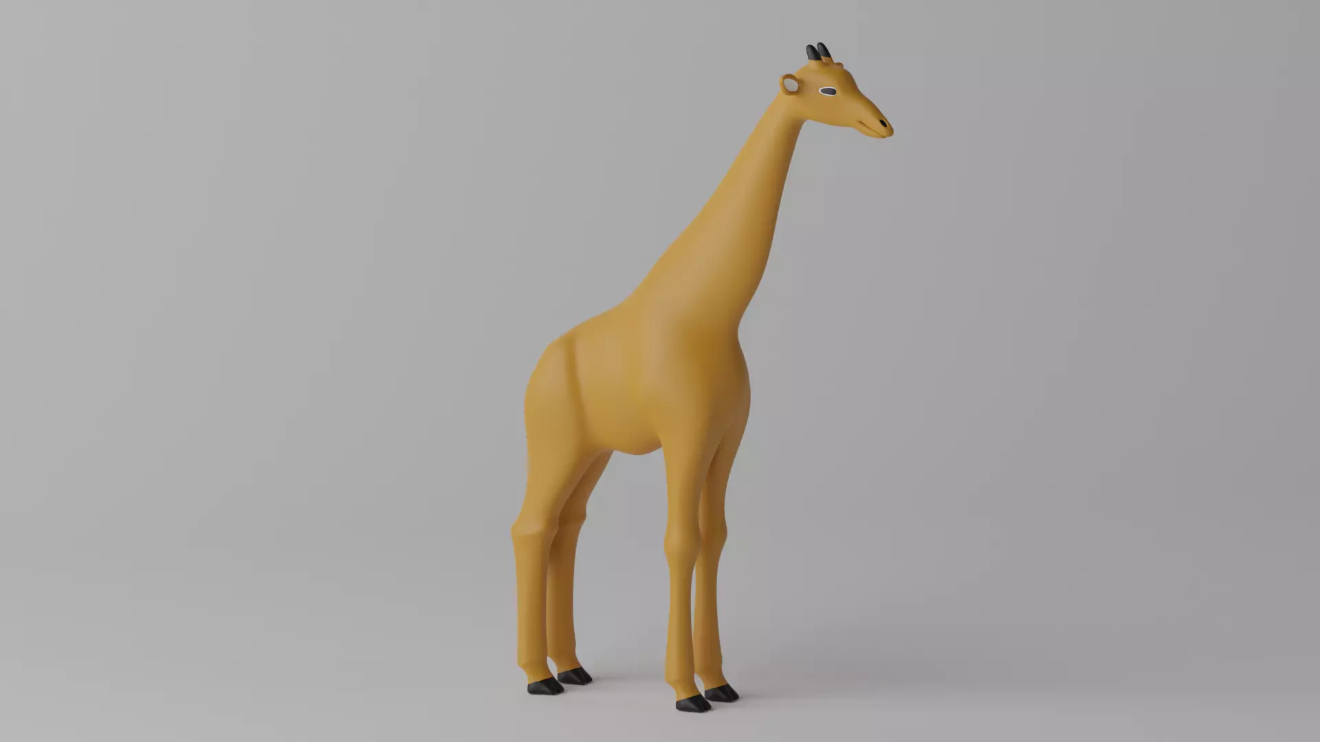 Cartoon Cute Giraffe 3D model_0