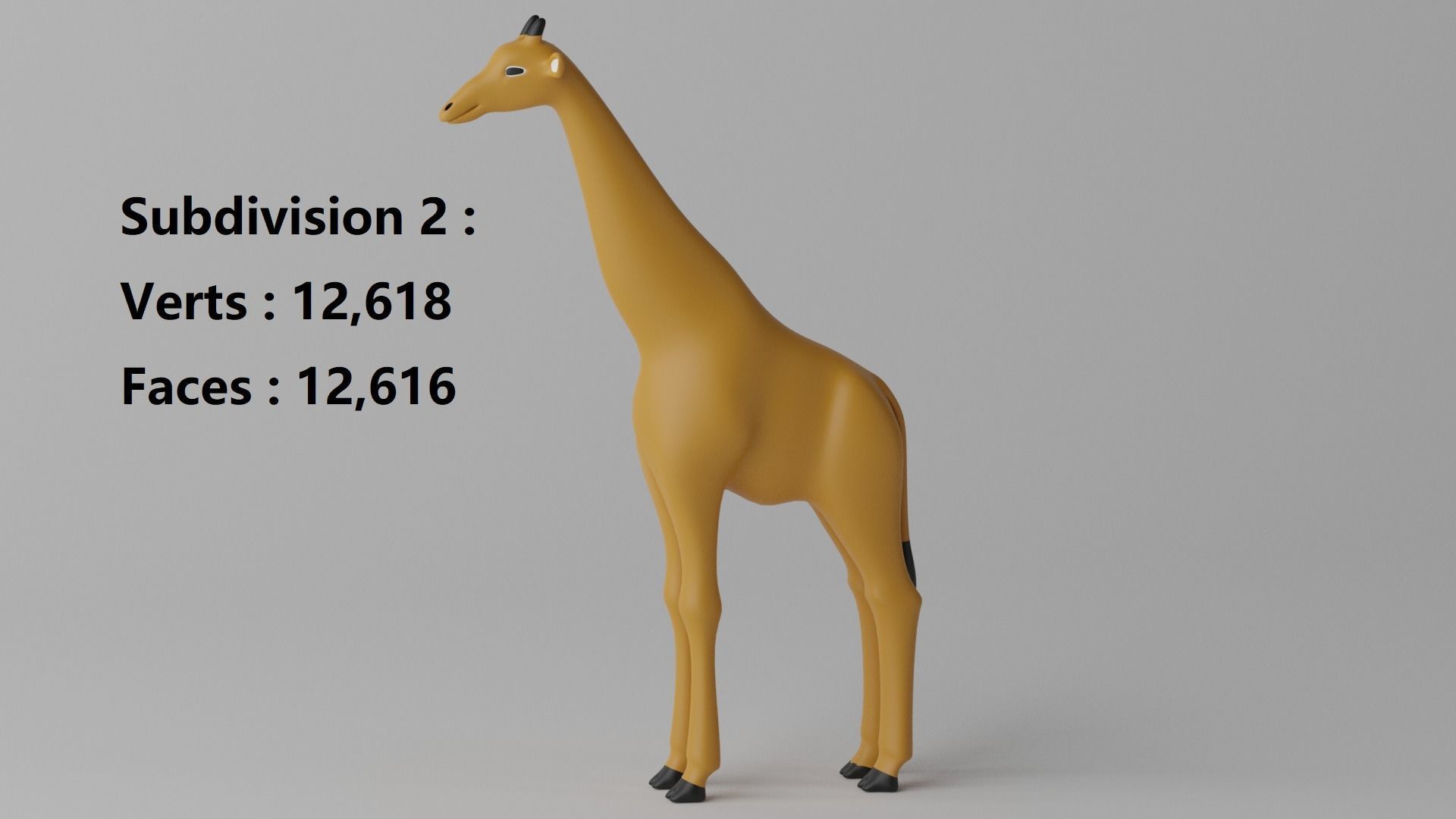 Cartoon Cute Giraffe 3D model_7