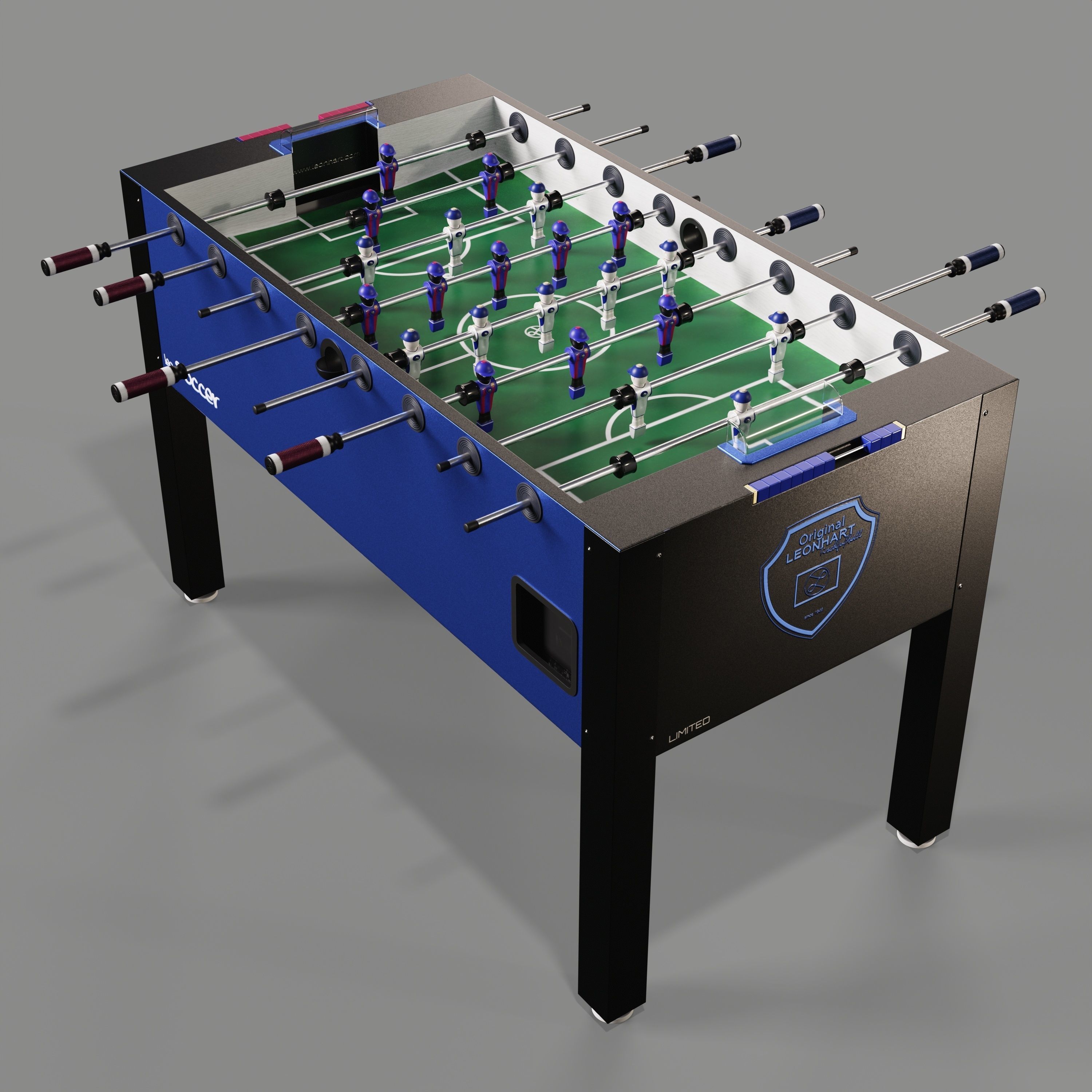 LEONHART soccer table Real Madrid vs FC barcelona Low-poly 3D model_2