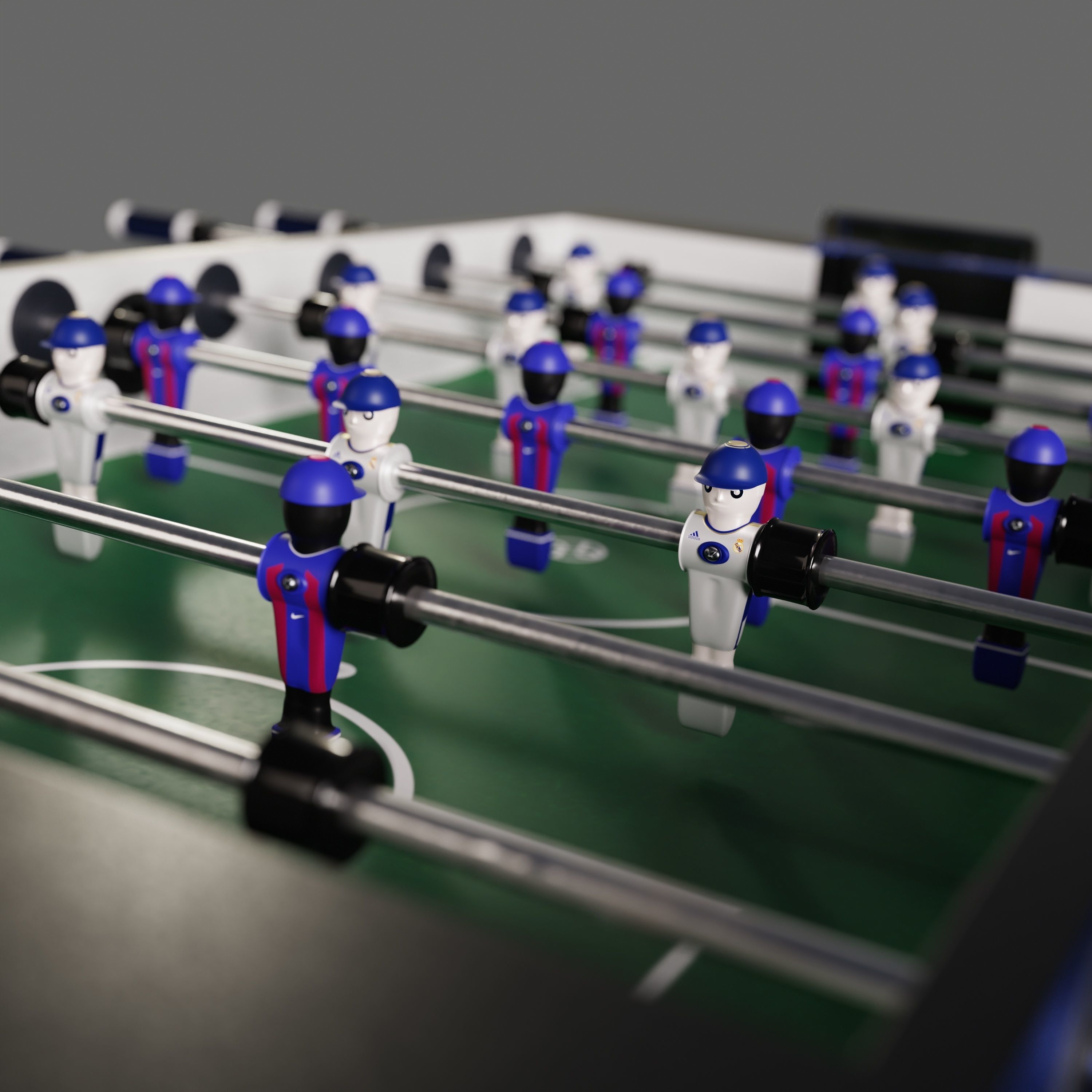 LEONHART soccer table Real Madrid vs FC barcelona Low-poly 3D model_5