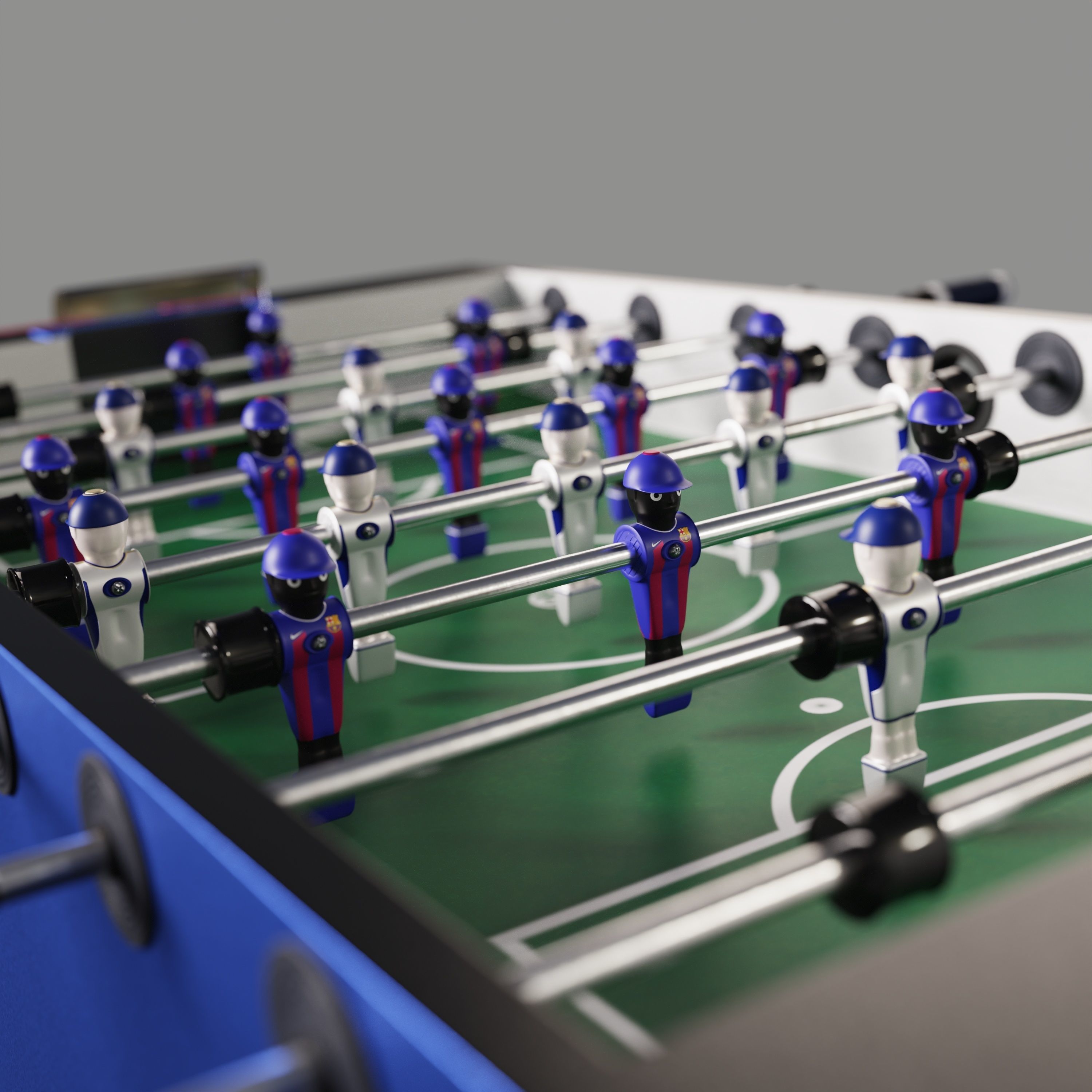 LEONHART soccer table Real Madrid vs FC barcelona Low-poly 3D model_4