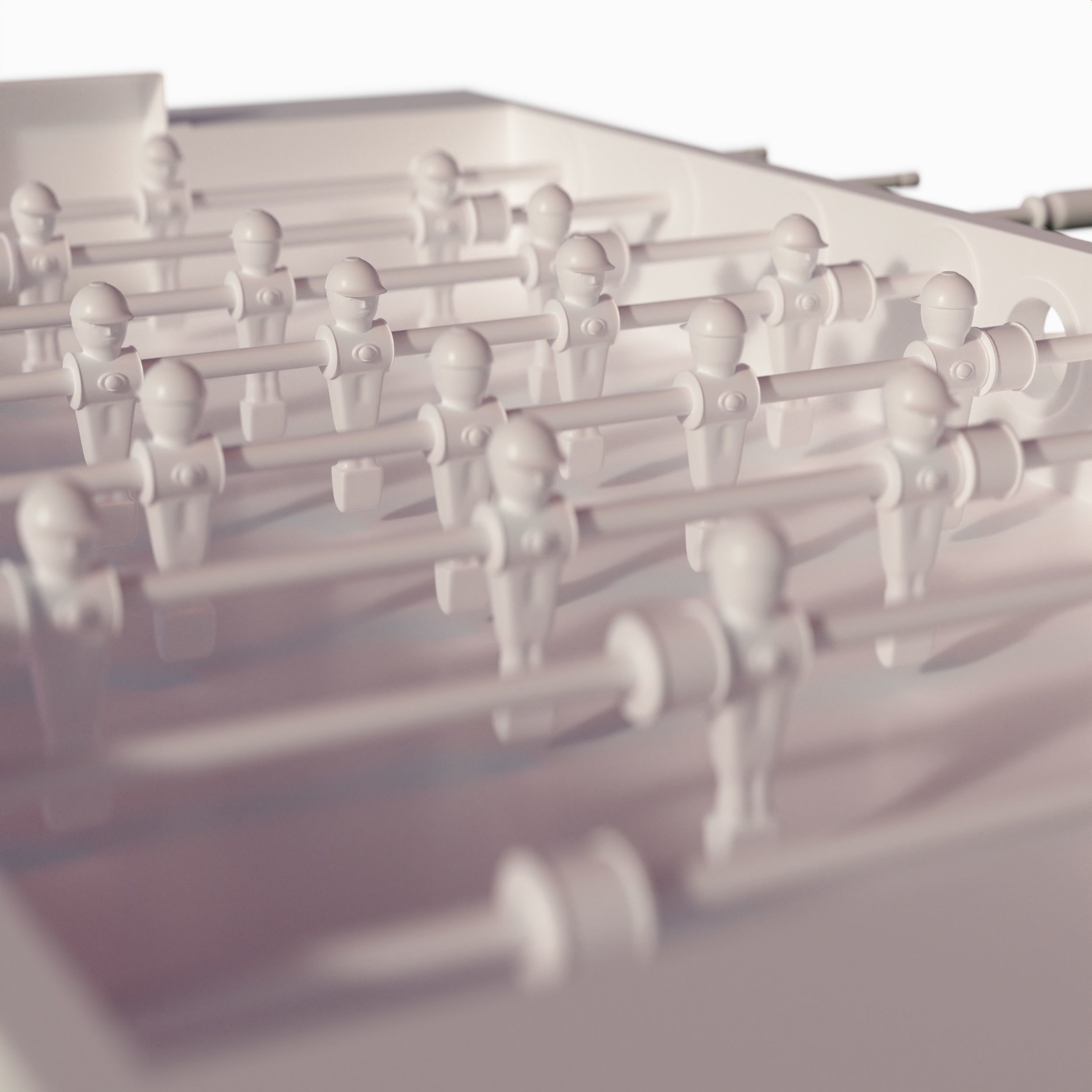 LEONHART soccer table Real Madrid vs FC barcelona Low-poly 3D model_10