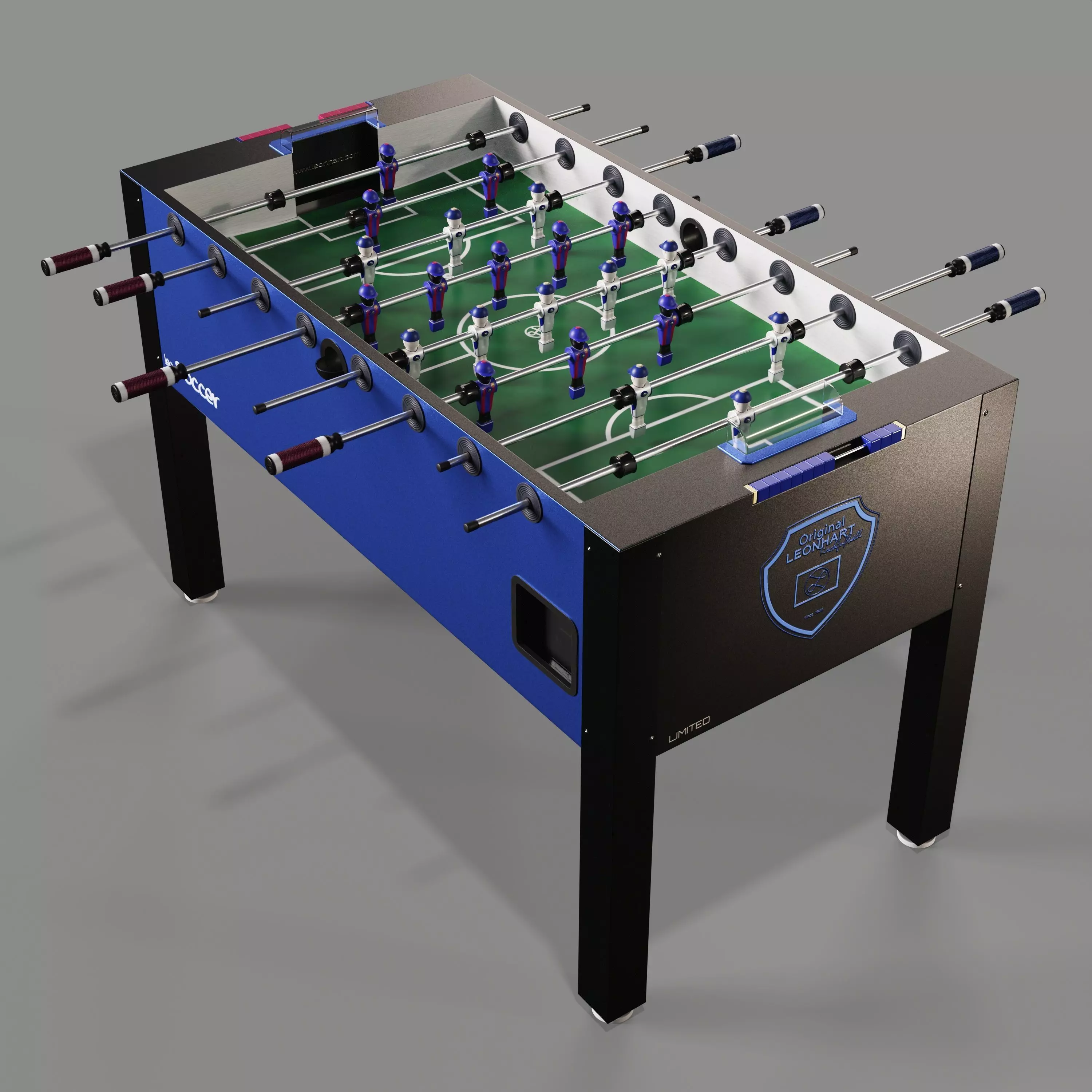 LEONHART soccer table Real Madrid vs FC barcelona Low-poly 3D model_0