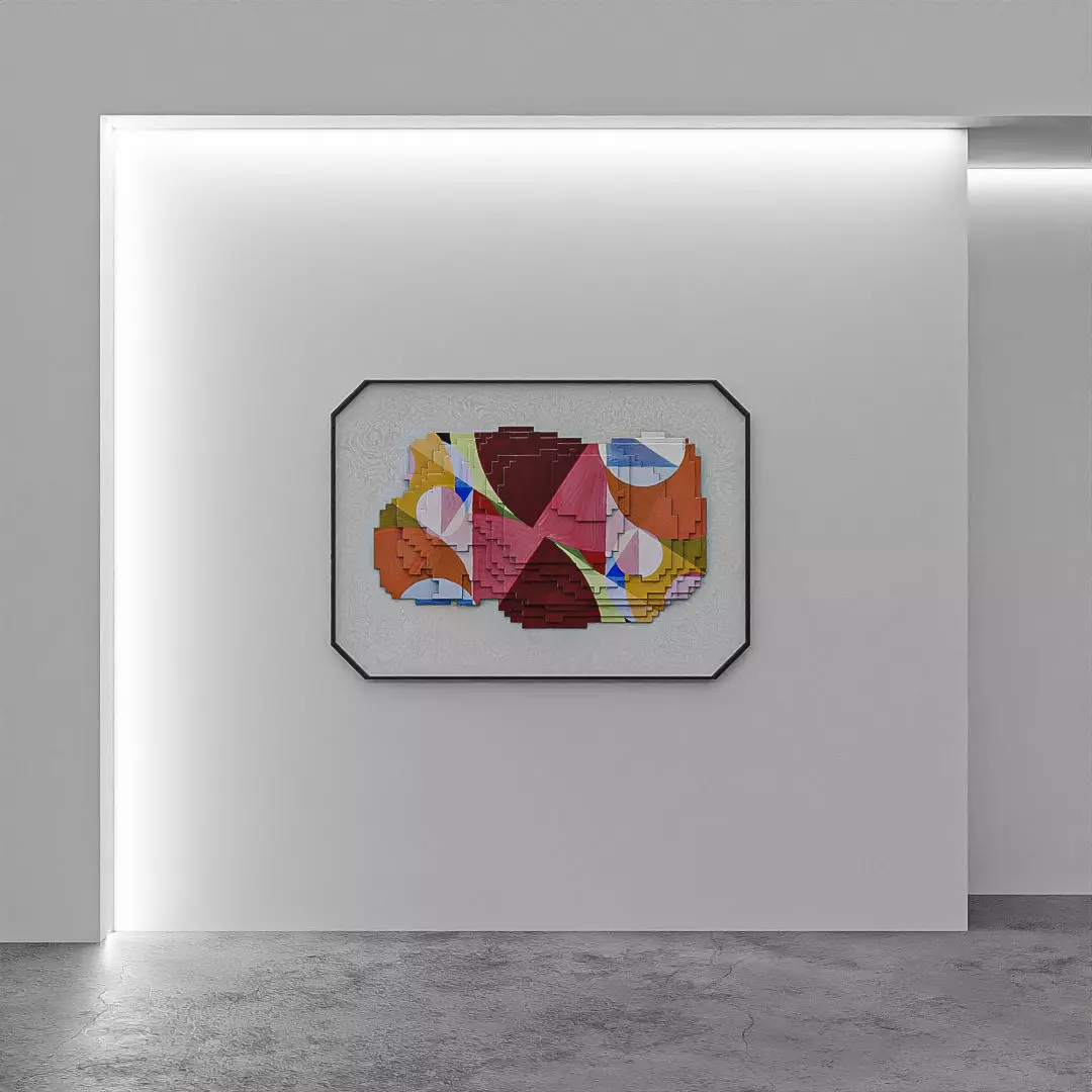 Painting Squares Colorful 3D model_0