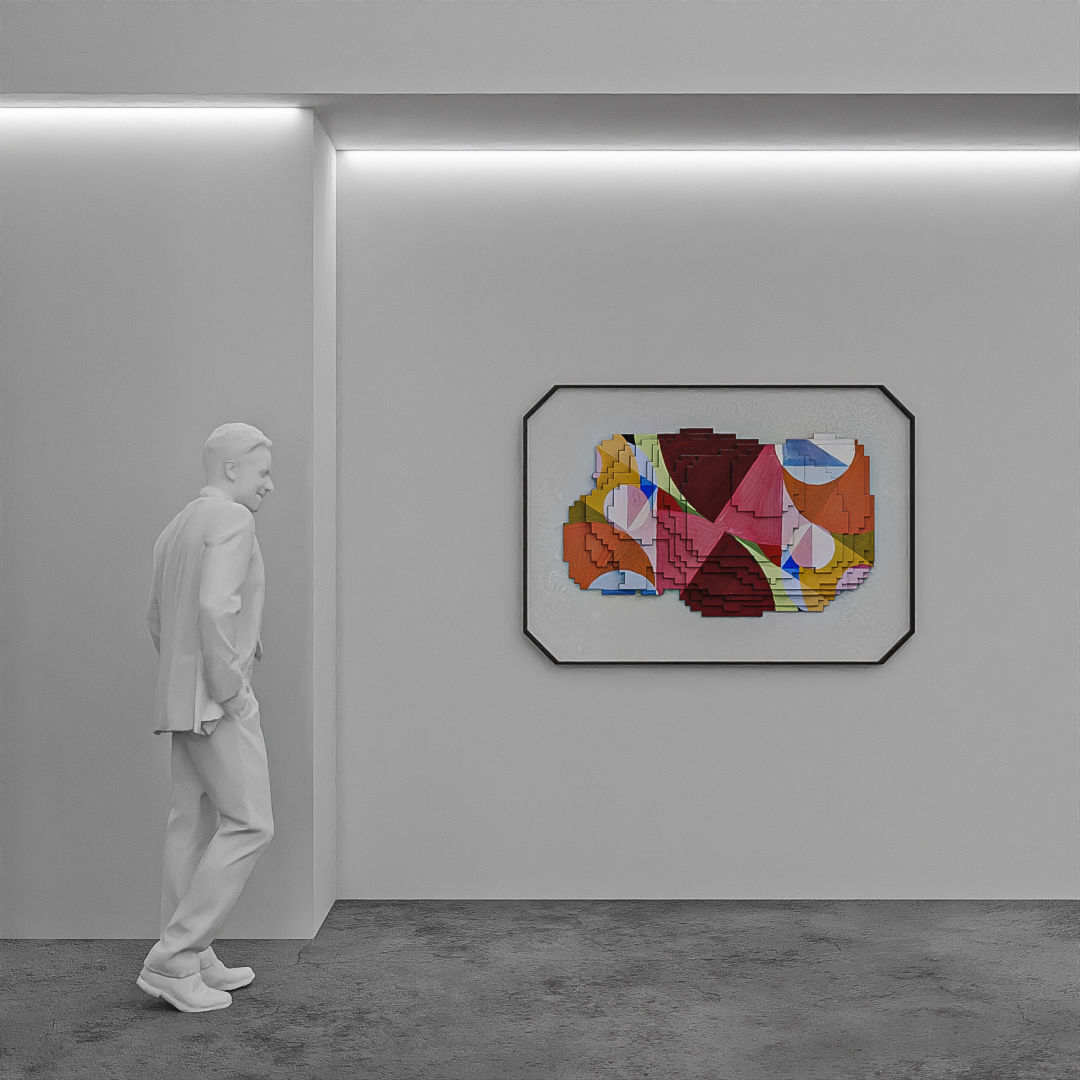 Painting Squares Colorful 3D model_2