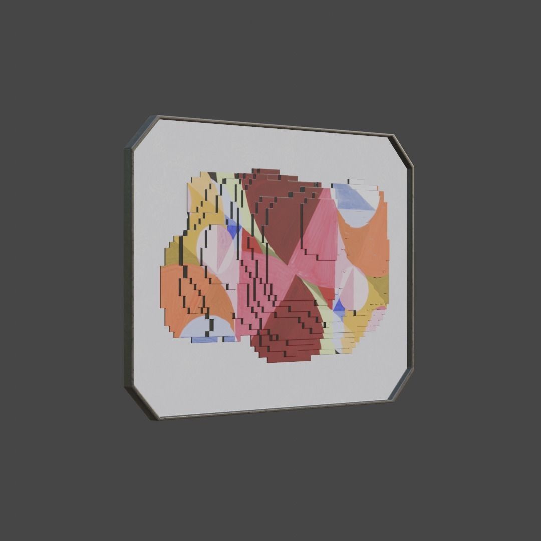 Painting Squares Colorful 3D model_10