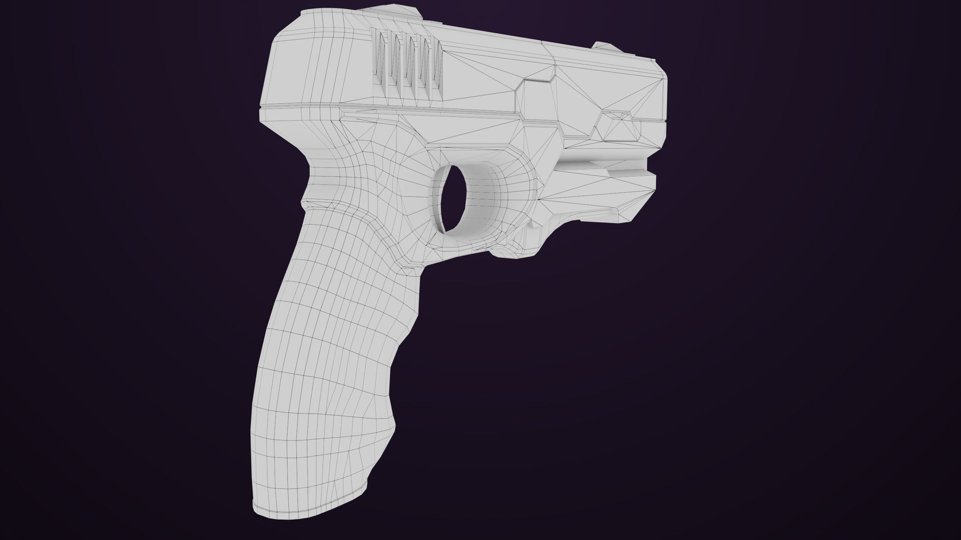 Sci-Fi Pistol 01 All PBR Unity UE Textures Included Low-poly 3D model_26