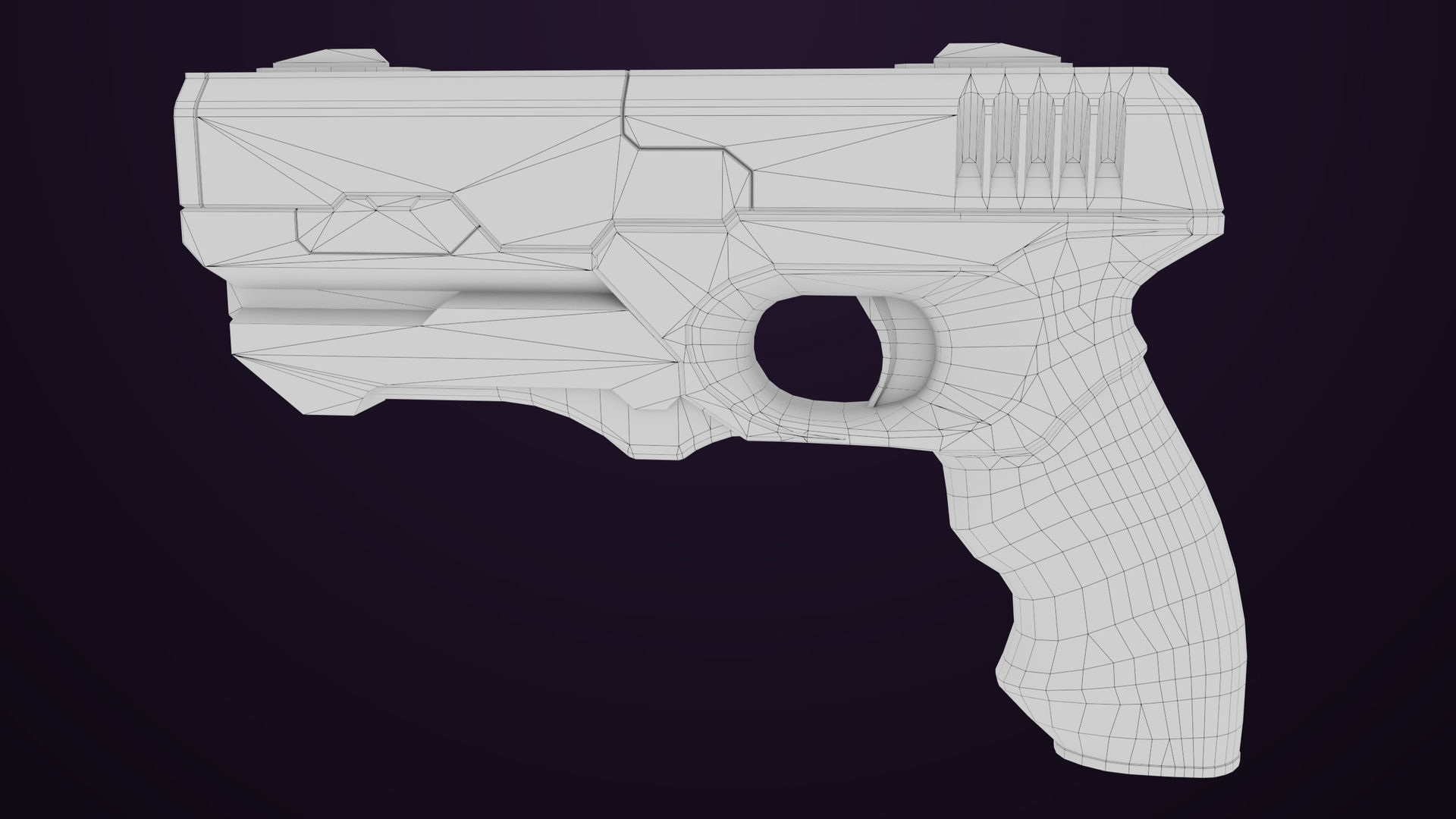 Sci-Fi Pistol 01 All PBR Unity UE Textures Included Low-poly 3D model_22