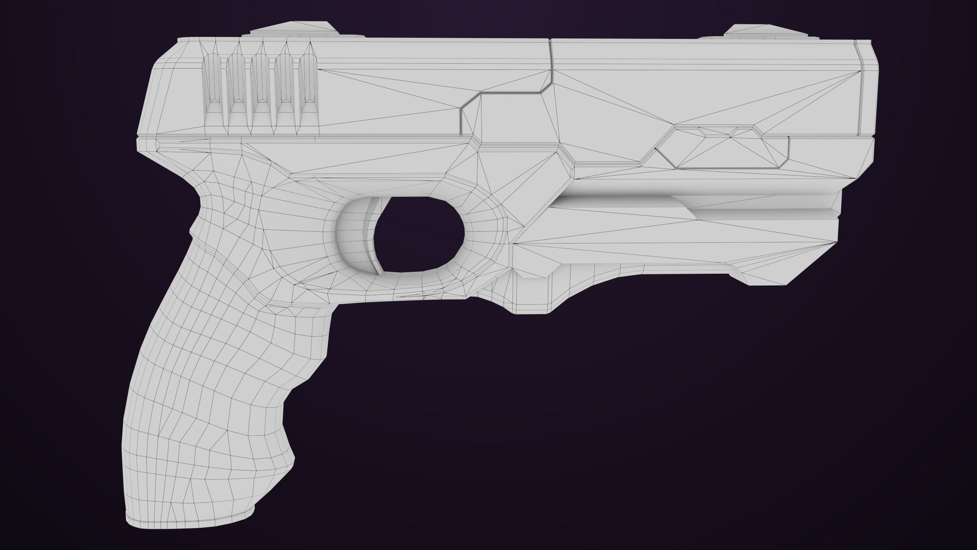 Sci-Fi Pistol 01 All PBR Unity UE Textures Included Low-poly 3D model_25