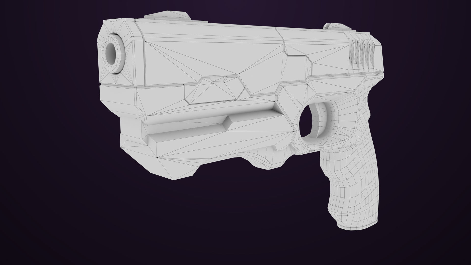 Sci-Fi Pistol 01 All PBR Unity UE Textures Included Low-poly 3D model_23