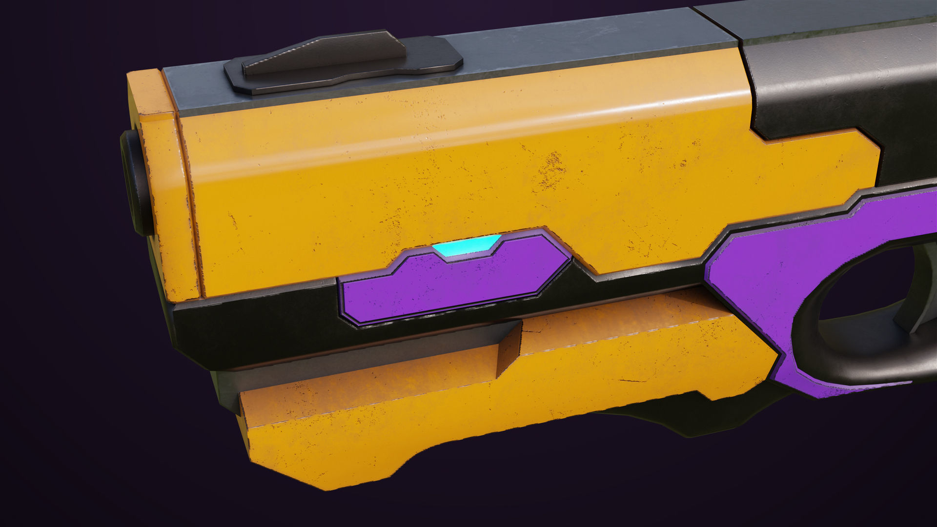 Sci-Fi Pistol 01 All PBR Unity UE Textures Included Low-poly 3D model_17