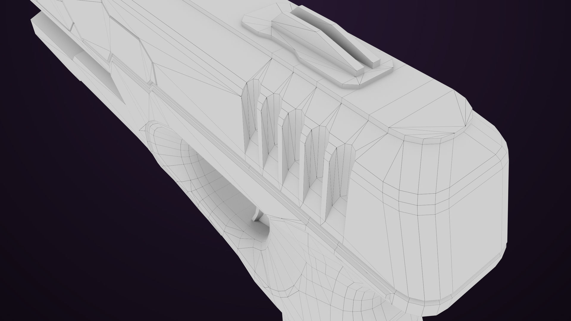 Sci-Fi Pistol 01 All PBR Unity UE Textures Included Low-poly 3D model_28