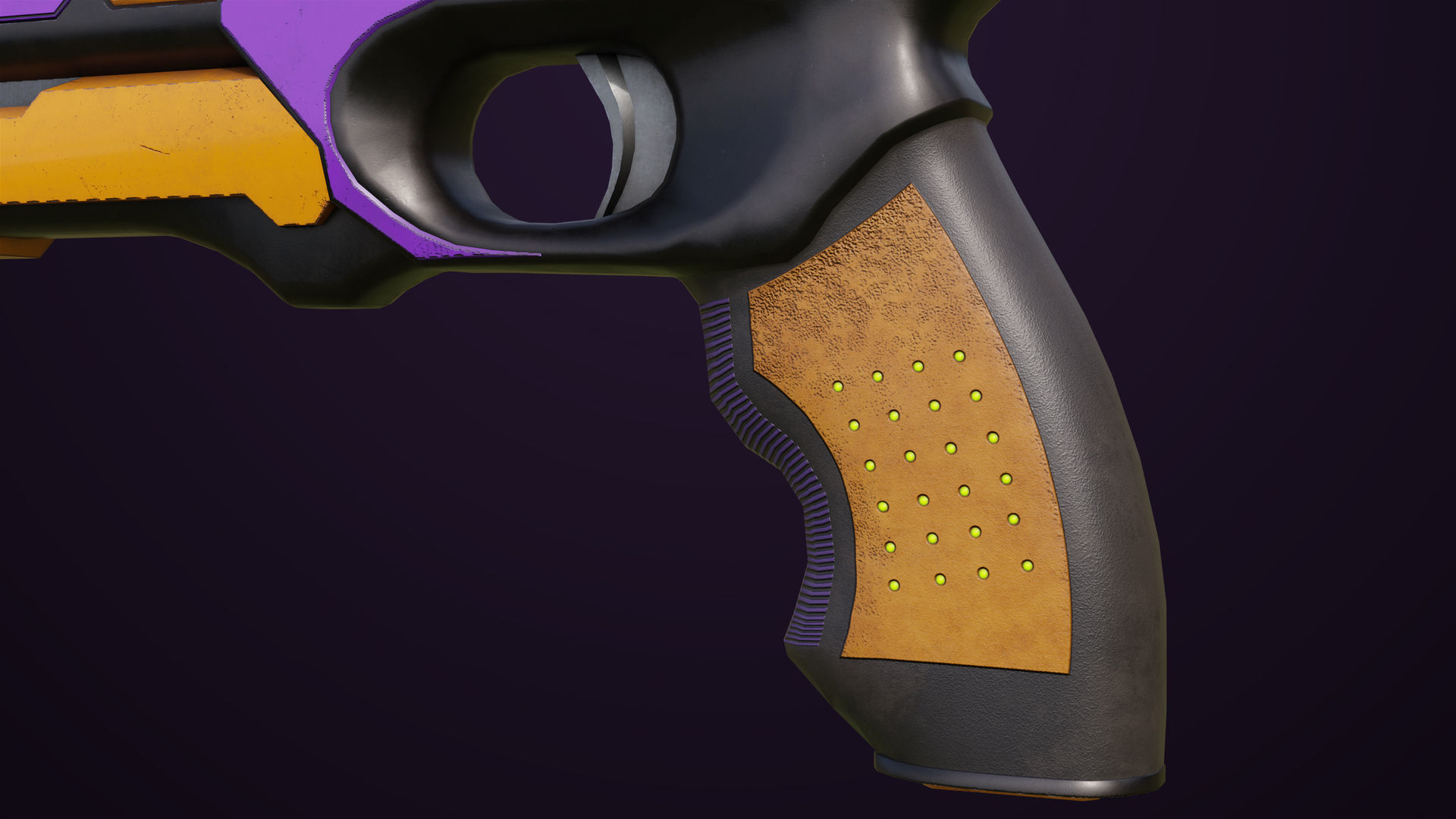 Sci-Fi Pistol 01 All PBR Unity UE Textures Included Low-poly 3D model_13