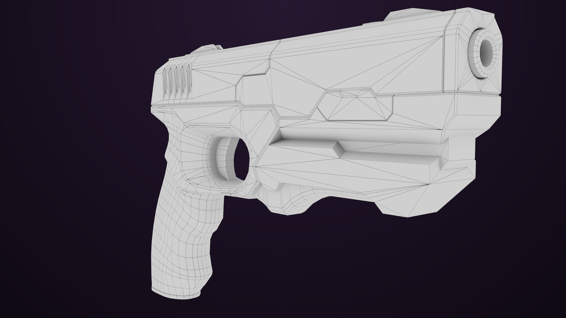 Sci-Fi Pistol 01 All PBR Unity UE Textures Included Low-poly 3D model_24