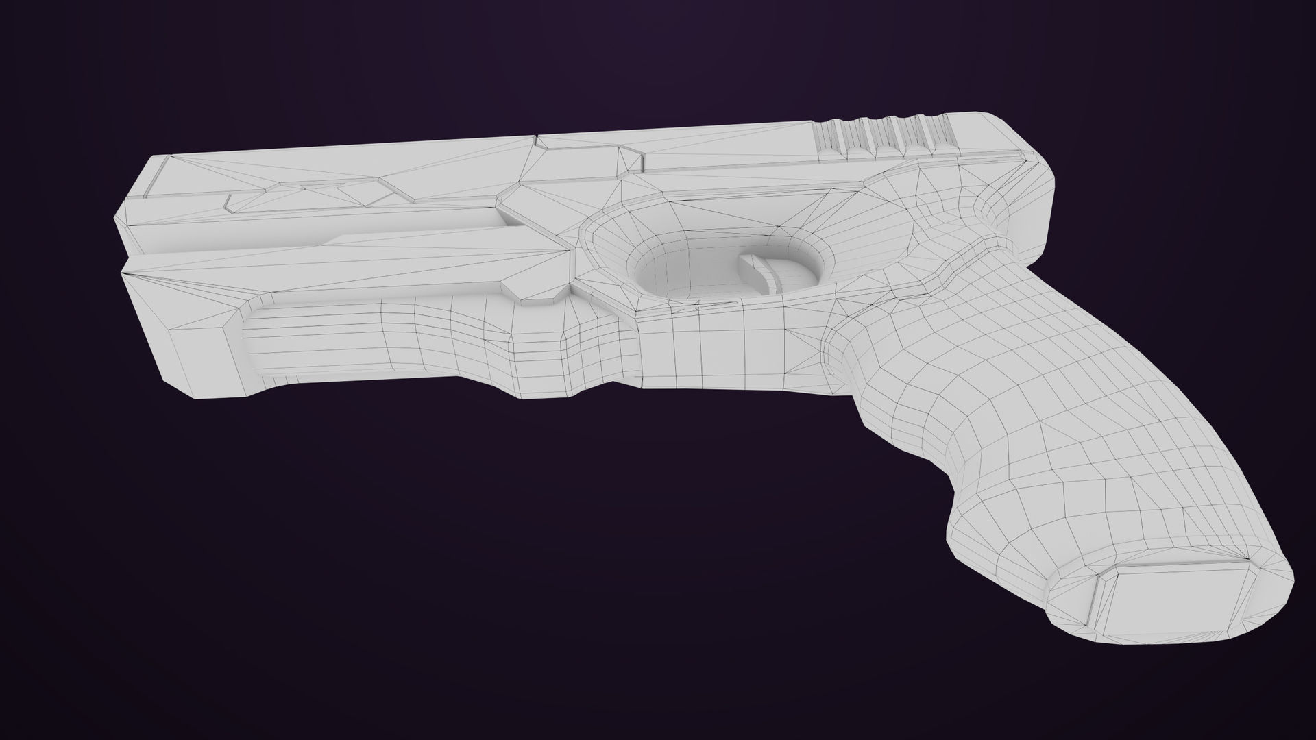 Sci-Fi Pistol 01 All PBR Unity UE Textures Included Low-poly 3D model_27
