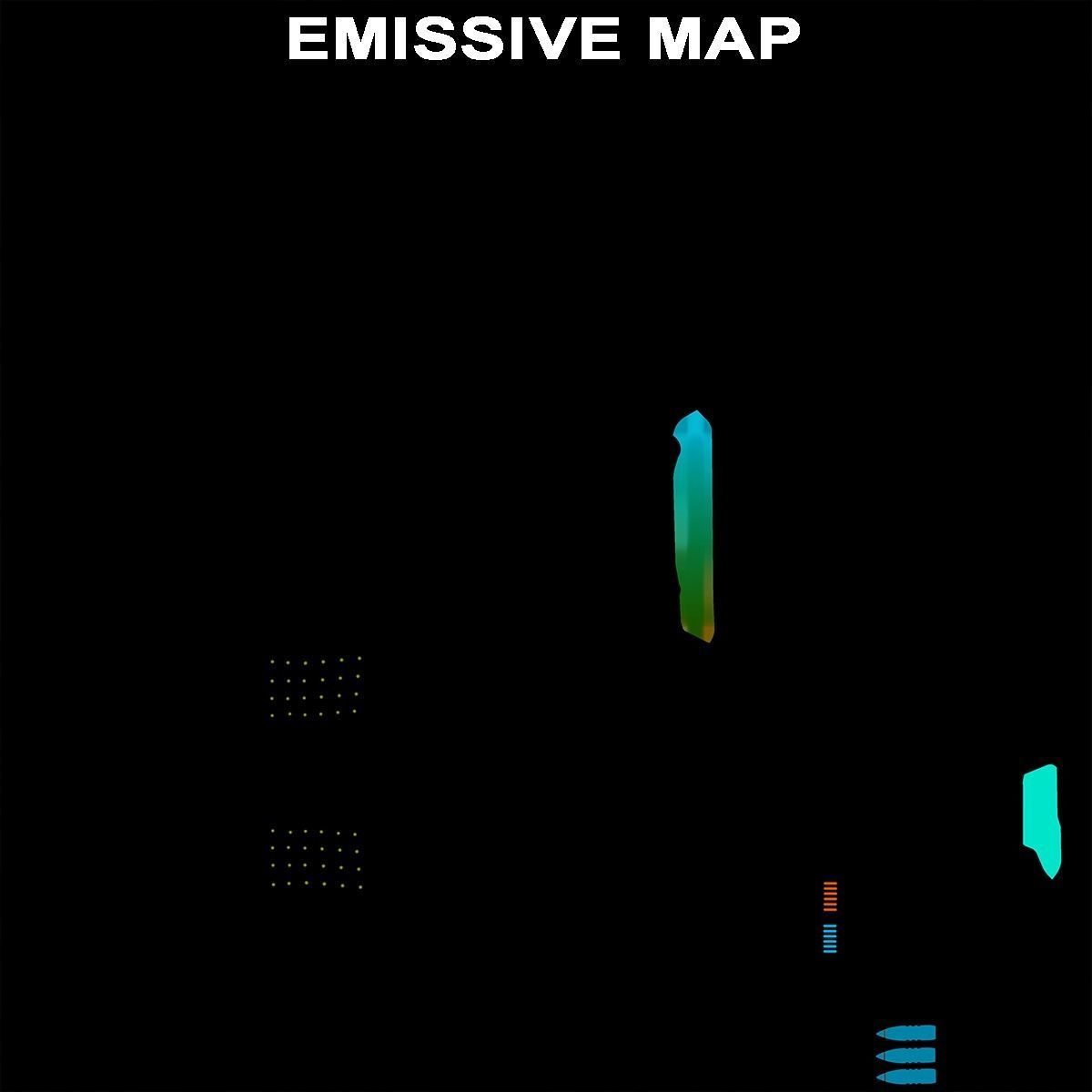 Sci-Fi Pistol 01 All PBR Unity UE Textures Included Low-poly 3D model_30