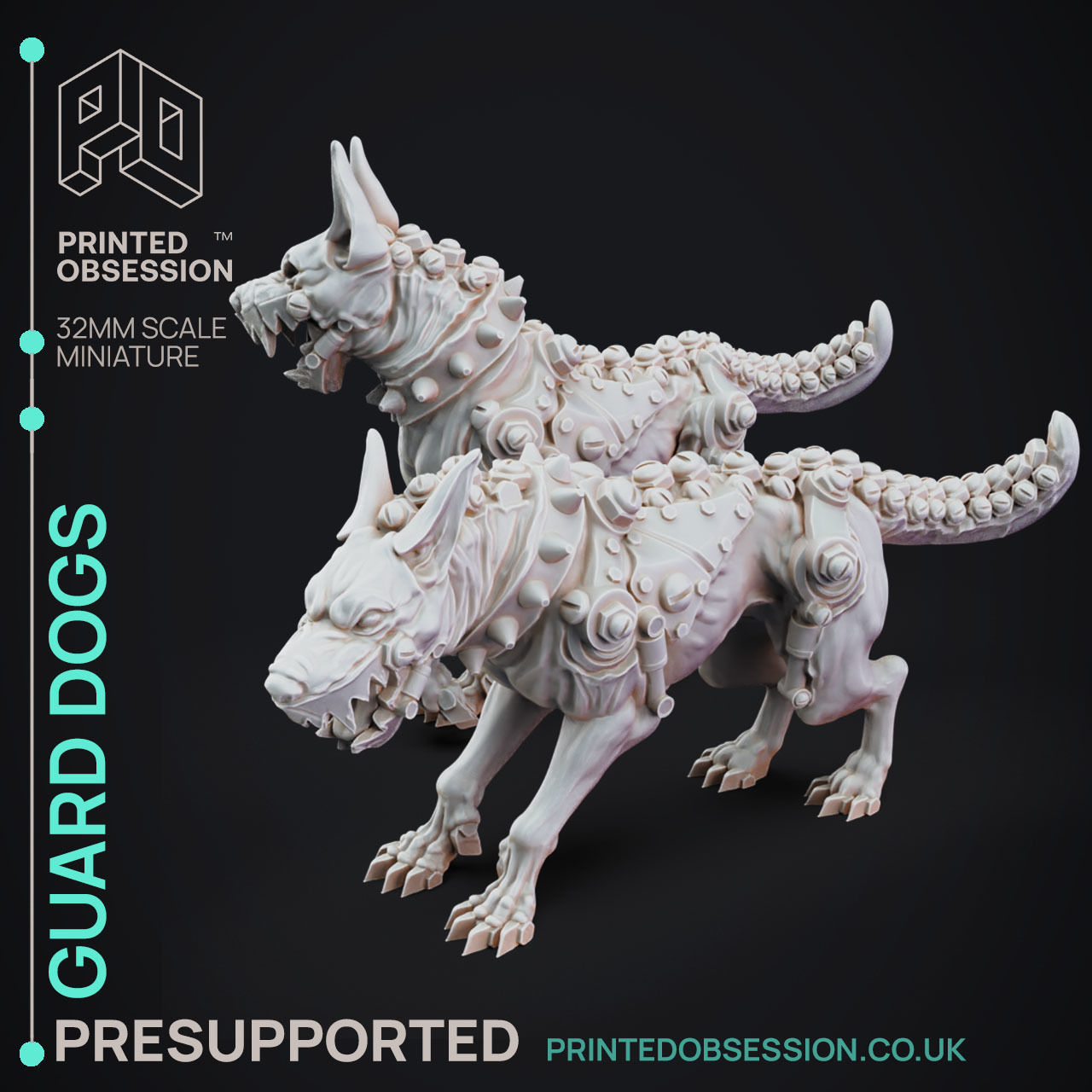 Guard Dogs - 3D Printable TTRPG - PRESUPPORTED - 32mm Scale 3D print model_5