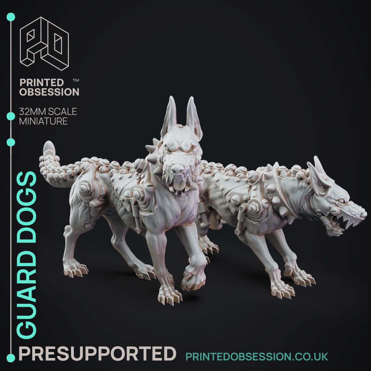 Guard Dogs - 3D Printable TTRPG - PRESUPPORTED - 32mm Scale 3D print model_3