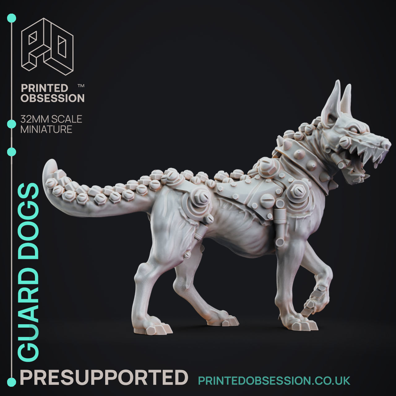 Guard Dogs - 3D Printable TTRPG - PRESUPPORTED - 32mm Scale 3D print model_2
