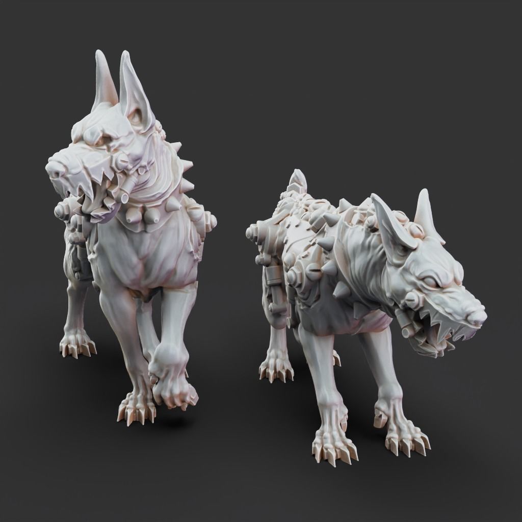 Guard Dogs - 3D Printable TTRPG - PRESUPPORTED - 32mm Scale 3D print model_9