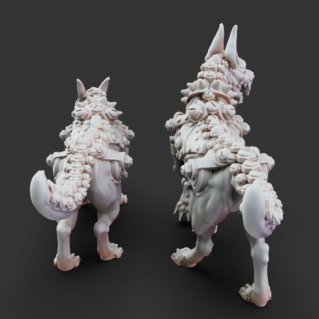 Guard Dogs - 3D Printable TTRPG - PRESUPPORTED - 32mm Scale 3D print model_6