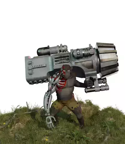 cyborg chimpanzee 3D model