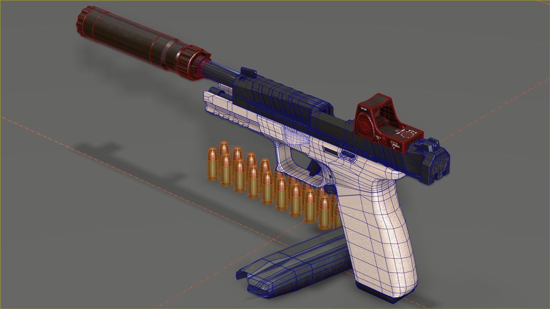 Springfield Armory - Echelon threaded Low-poly 3D model_19