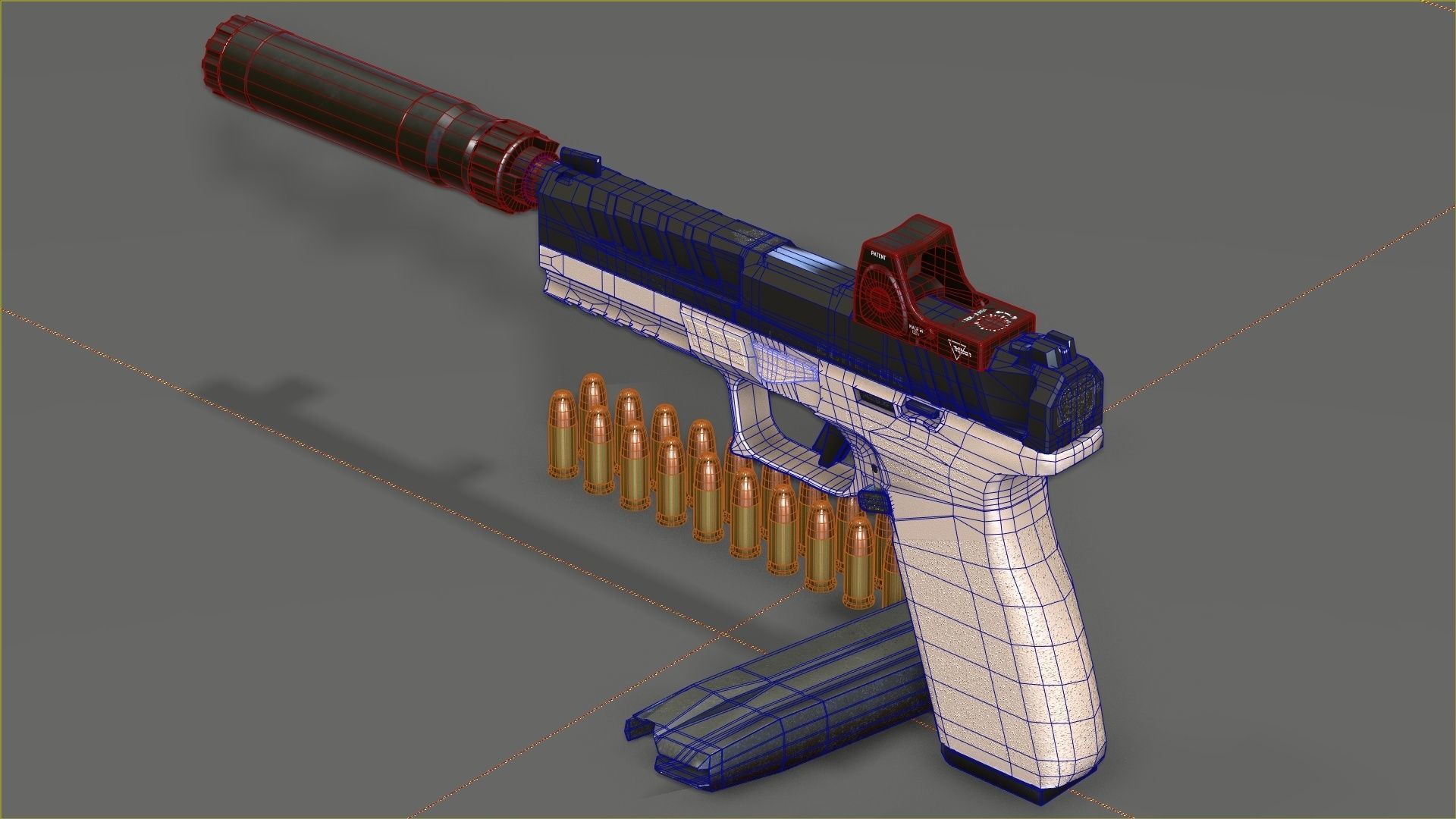Springfield Armory - Echelon threaded Low-poly 3D model_18