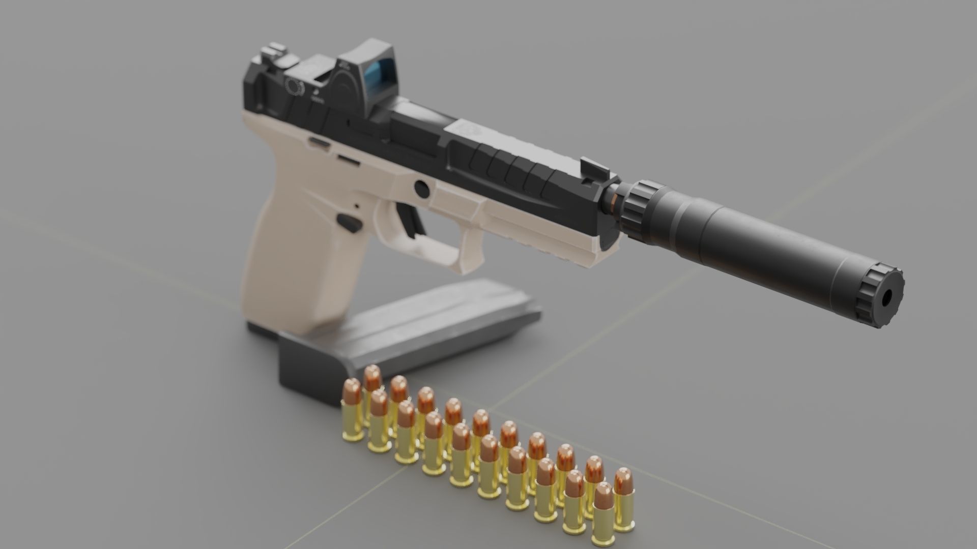 Springfield Armory - Echelon threaded Low-poly 3D model_3