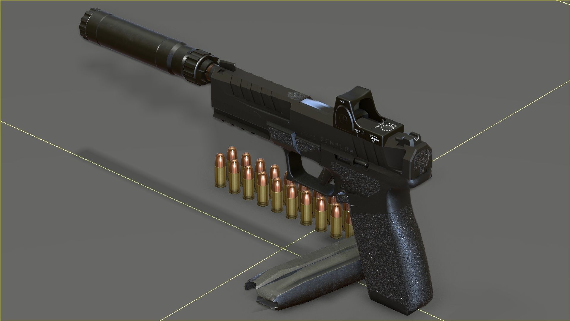 Springfield Armory - Echelon threaded Low-poly 3D model_20