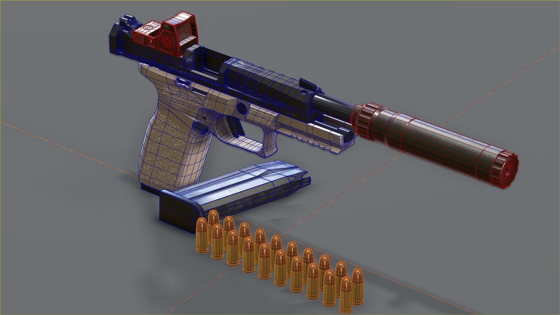 Springfield Armory - Echelon threaded Low-poly 3D model_27