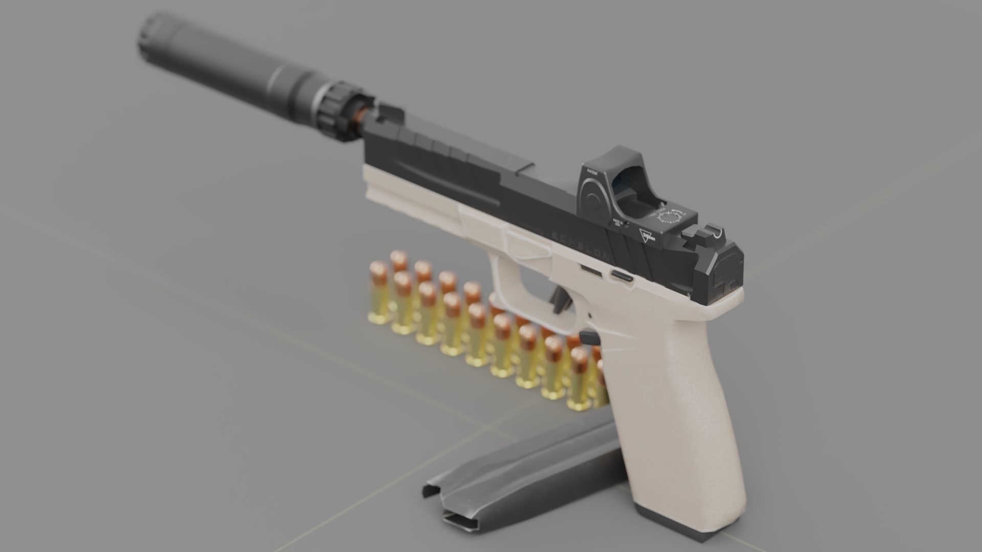 Springfield Armory - Echelon threaded Low-poly 3D model_1