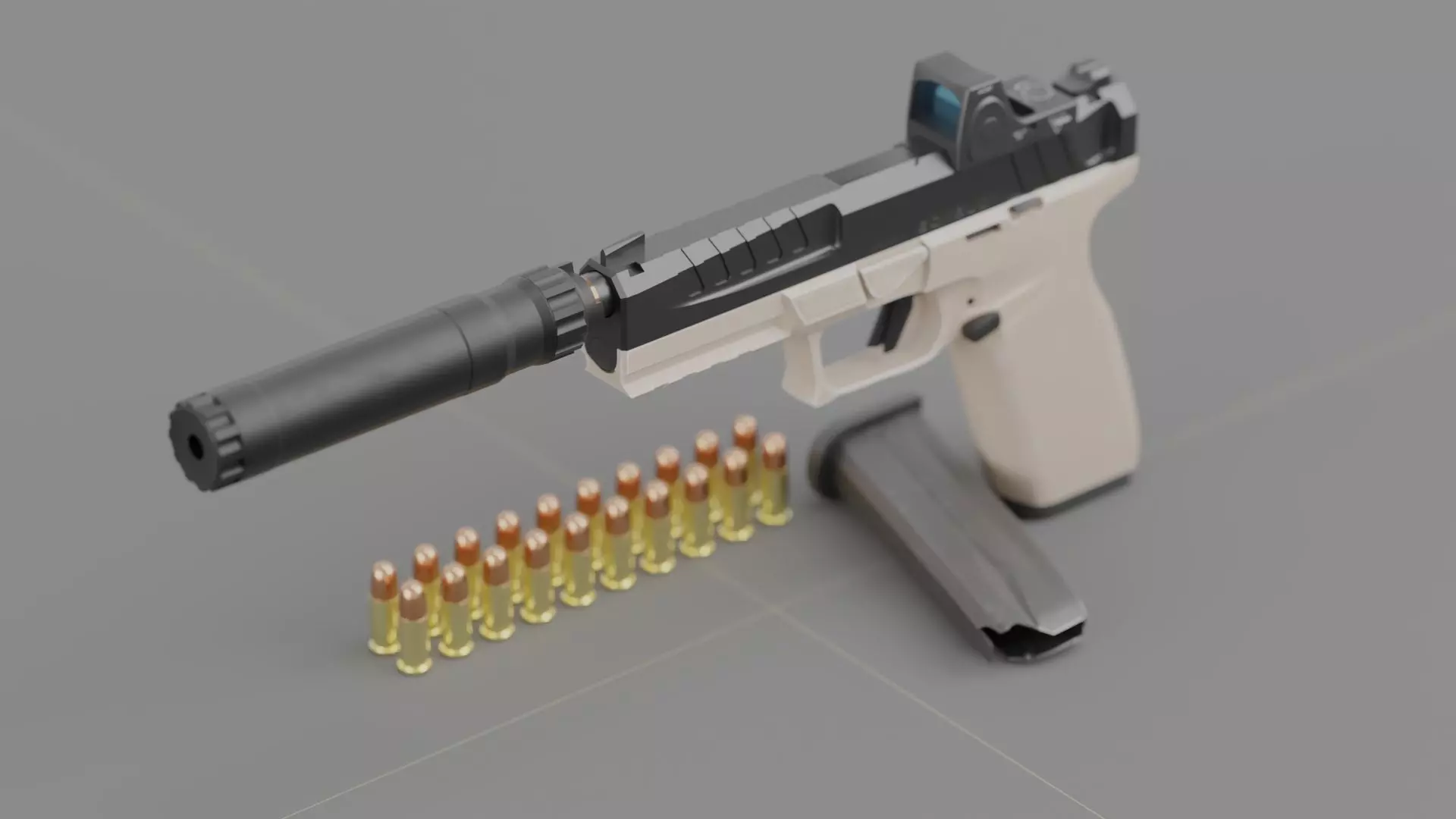 Springfield Armory - Echelon threaded Low-poly 3D model_0