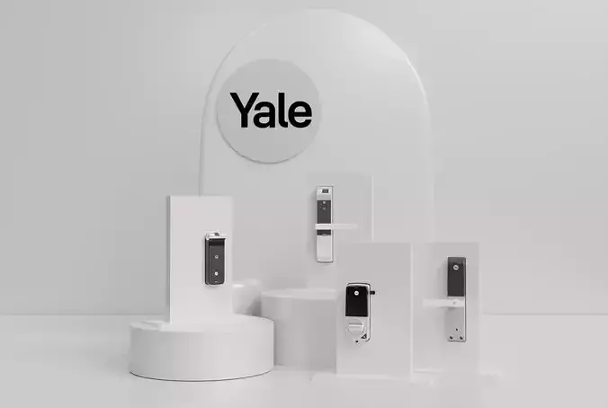 Large Digital Door Lock Low-poly 3D model YDM7220-B Low-poly 3D model