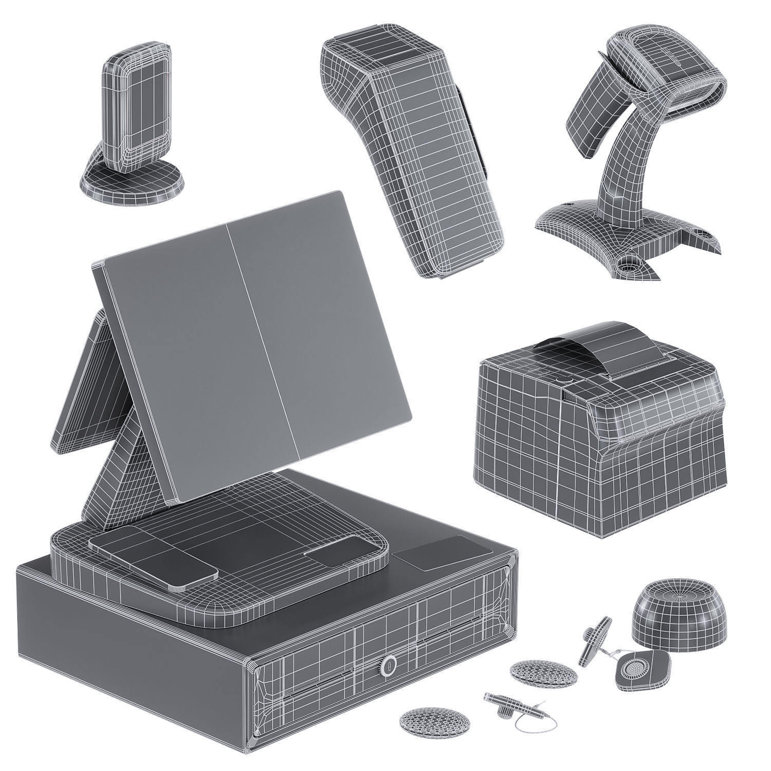 Pos Terminal 2 3D model_4