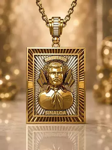 Jesus Malverde Narco Saint Sinaloa Pendant Plain STL Model