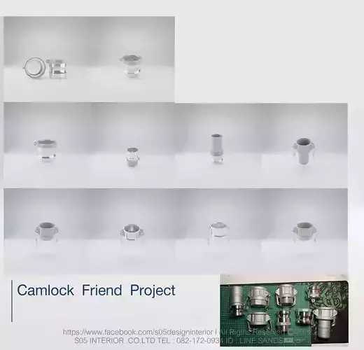 Camlock Friend Project 3D model Low-poly 3D model