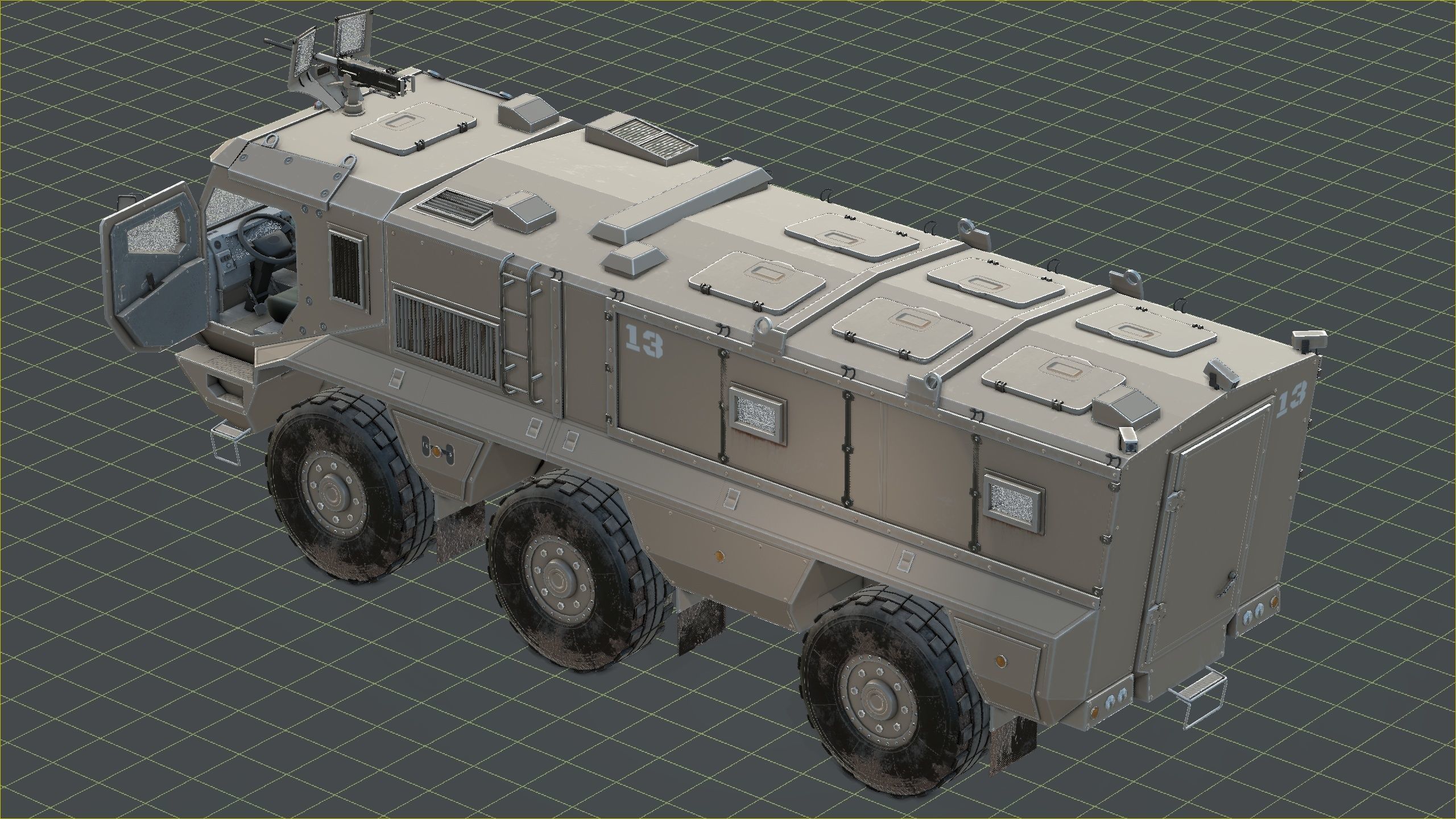 Kamaz - Typhoon Low-poly 3D model_1