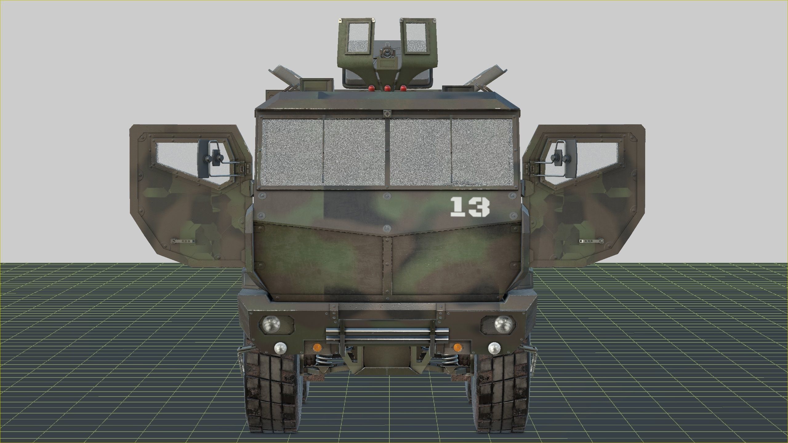 Kamaz - Typhoon Low-poly 3D model_8