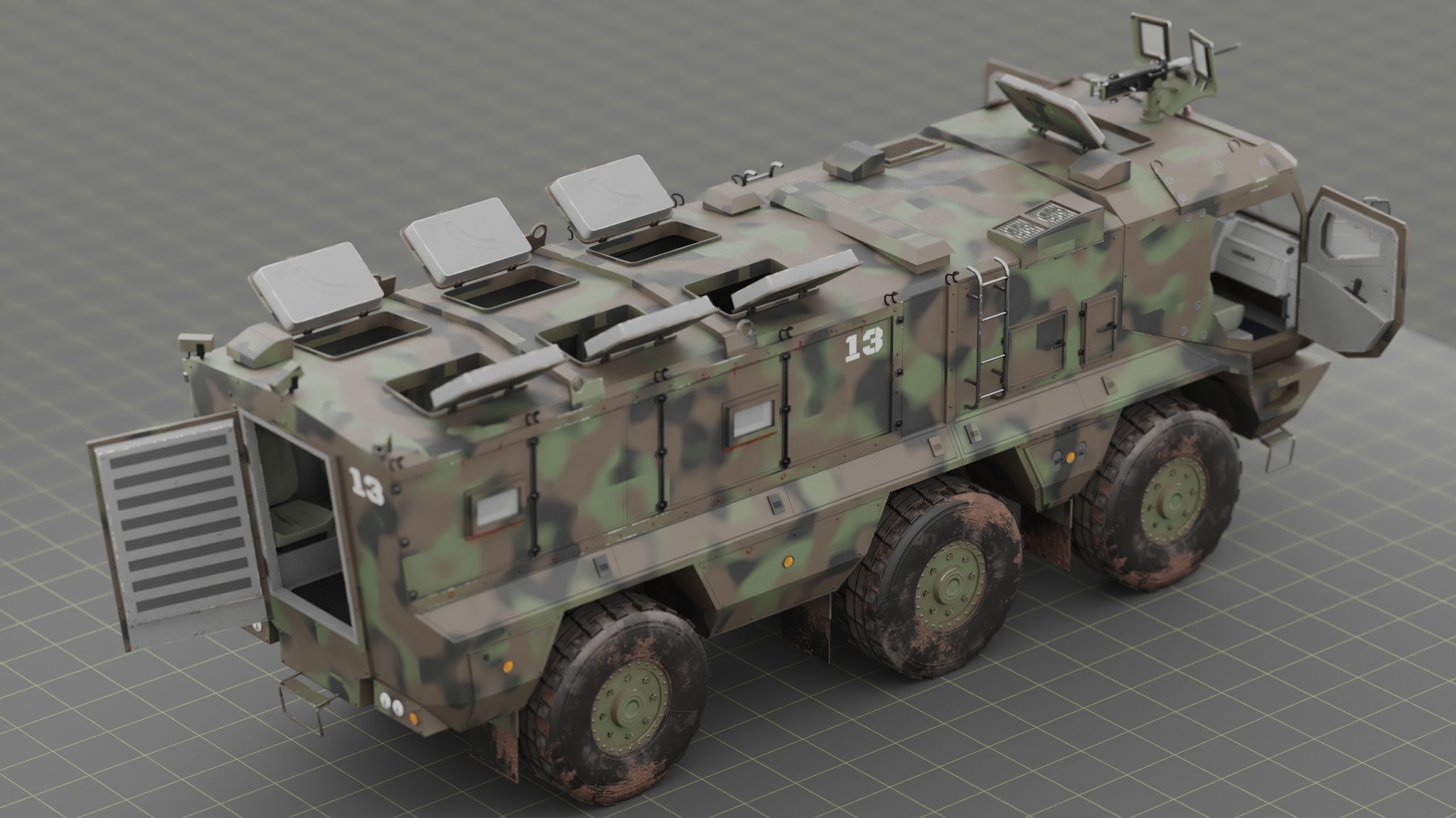 Kamaz - Typhoon Low-poly 3D model_41